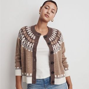 Madewell Fair Isle Boxy Cardigan NWT